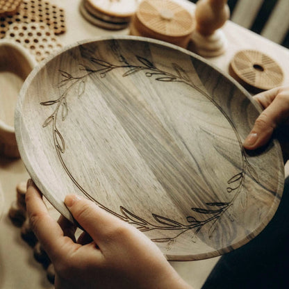 Ajlen - assiette en bois de noyer - Que du Bois Atelier