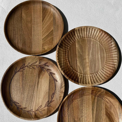 Ajlen - assiette en bois de noyer - Que du Bois Atelier