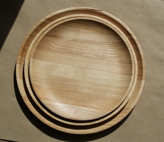 Q34 - assiette en bois de frêne, 24 cm Que du Bois Atelier