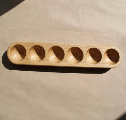 Emi - Porte - œufs, fabriqué à la main en chêne - Que du Bois Atelier