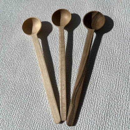 Freesia - lot de 4 cuillères en bois de noyer et en bois d'érable - Que du Bois Atelier