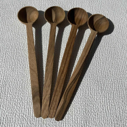 Freesia - lot de 4 cuillères en bois de noyer et en bois d'érable - Que du Bois Atelier