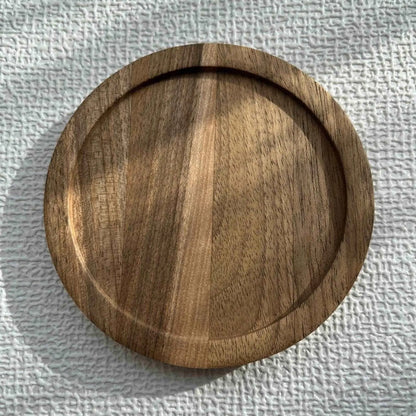 Heleau. Lot de 6 sous - verres en bois de frêne ou en bois de noyer - Que du Bois Atelier