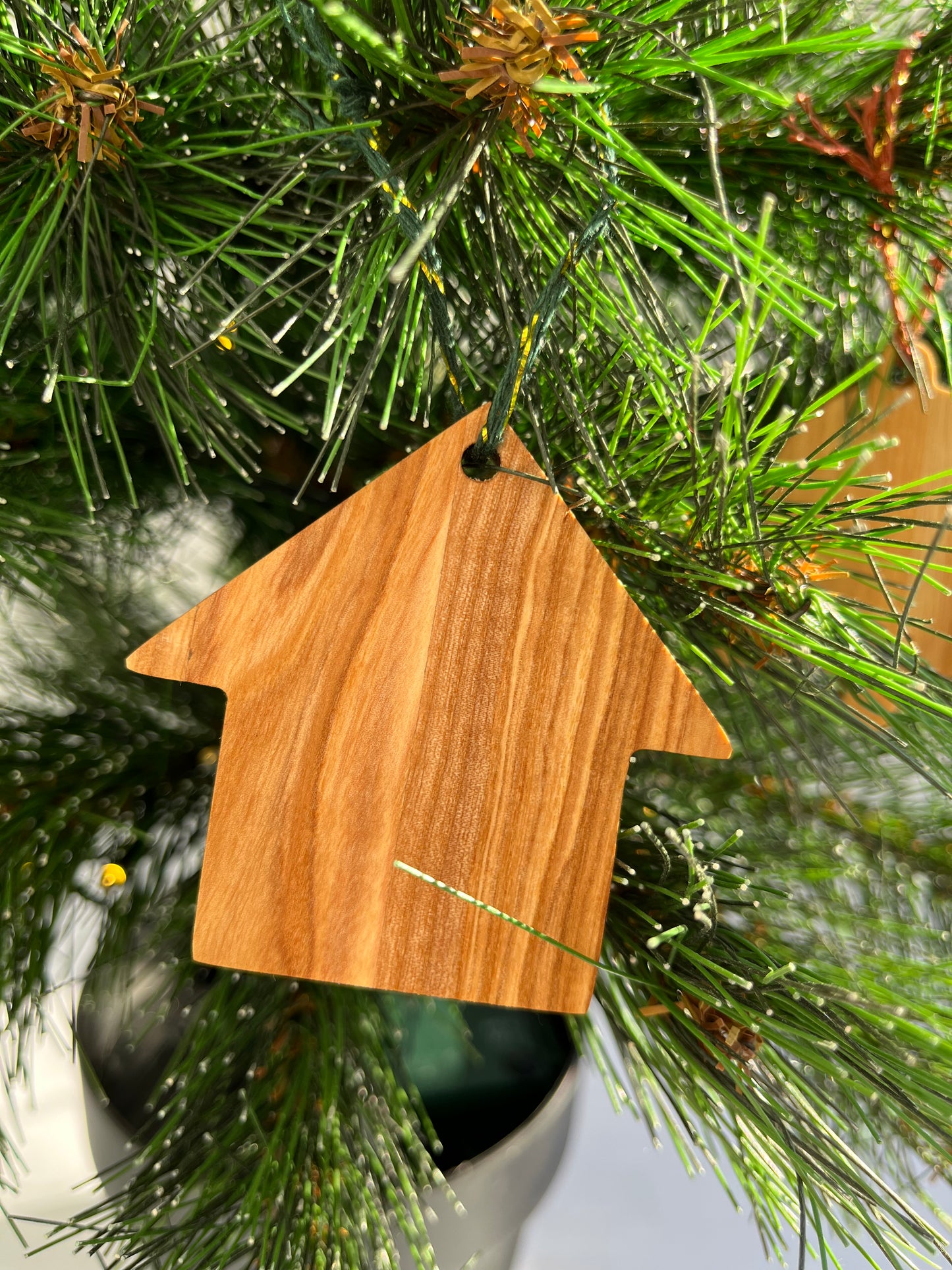 Lot de 10 Décorations pour Sapin de Noël en Bois de Frêne Faites à la Main Que du Bois Atelier