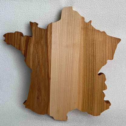 La carte France en cerisier massif - Que du Bois Atelier
