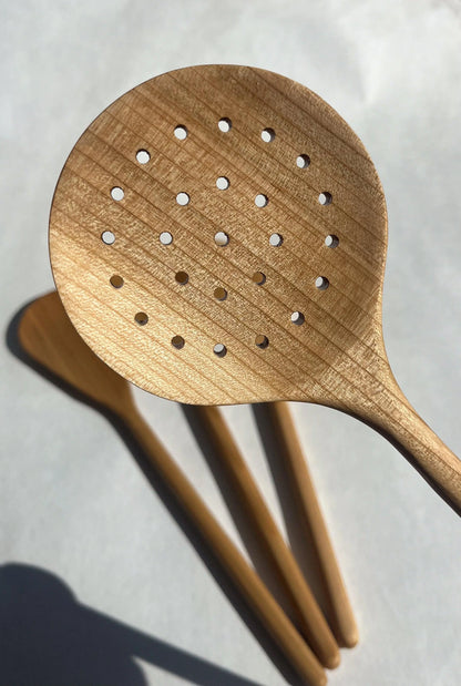 Lot de 4 ustensiles en bois de cerisier