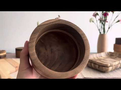 Célosie, boîte à bijoux en bois de noyer