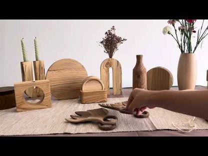 Klewea. Lot de 4 couverts à salade en bois de noyer ou en bois de cerisier